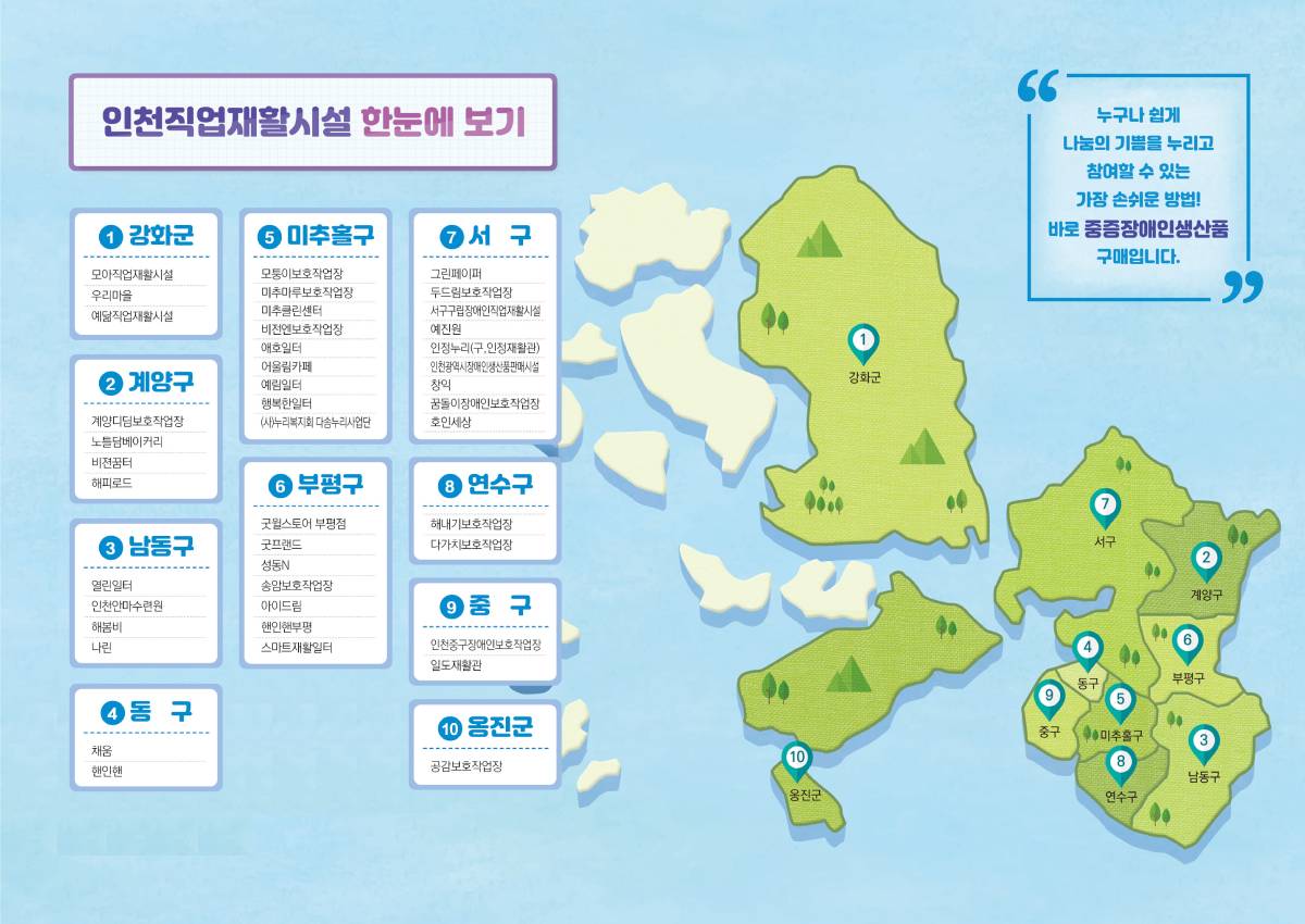 인천직업재활시설 한눈에 보기